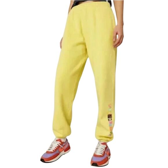 Daydreamer Hi-Frequency Boyfriend Sweatpants Citron Yellow Plus 2X NWT - Picture 1 of 6